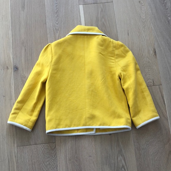 Kate Spade Yellow and White Suit Jacket, Size 0 - Picture 2 of 5